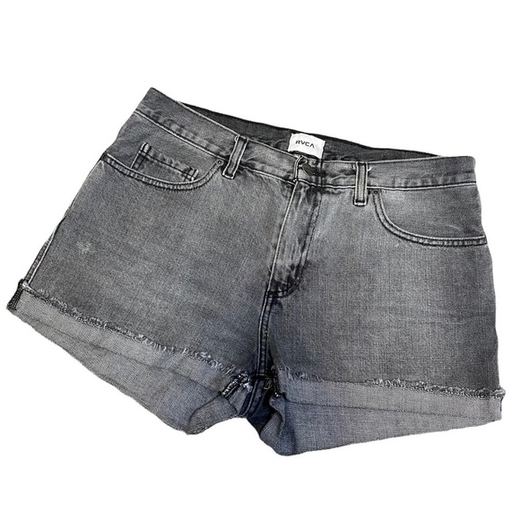 RVCA | Womens Black Cut Off Distressed Shorts Summer Size 29​​ - Picture 5 of 5
